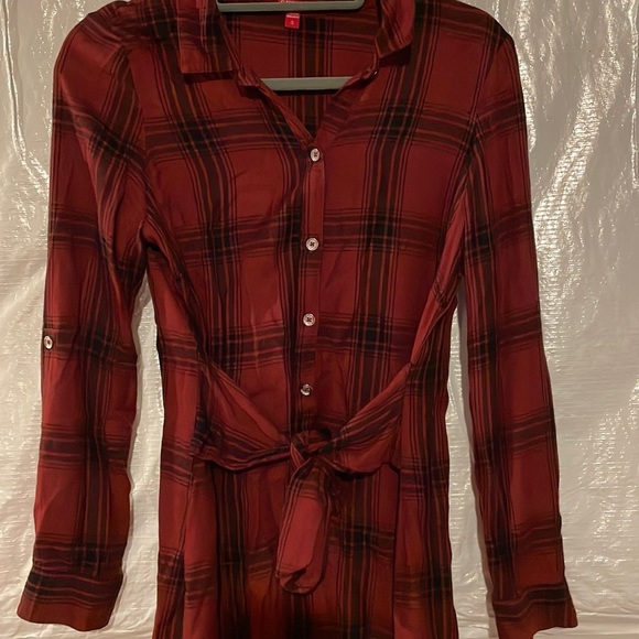Guess Red Plaid Mini Dress - Picture 3 of 3